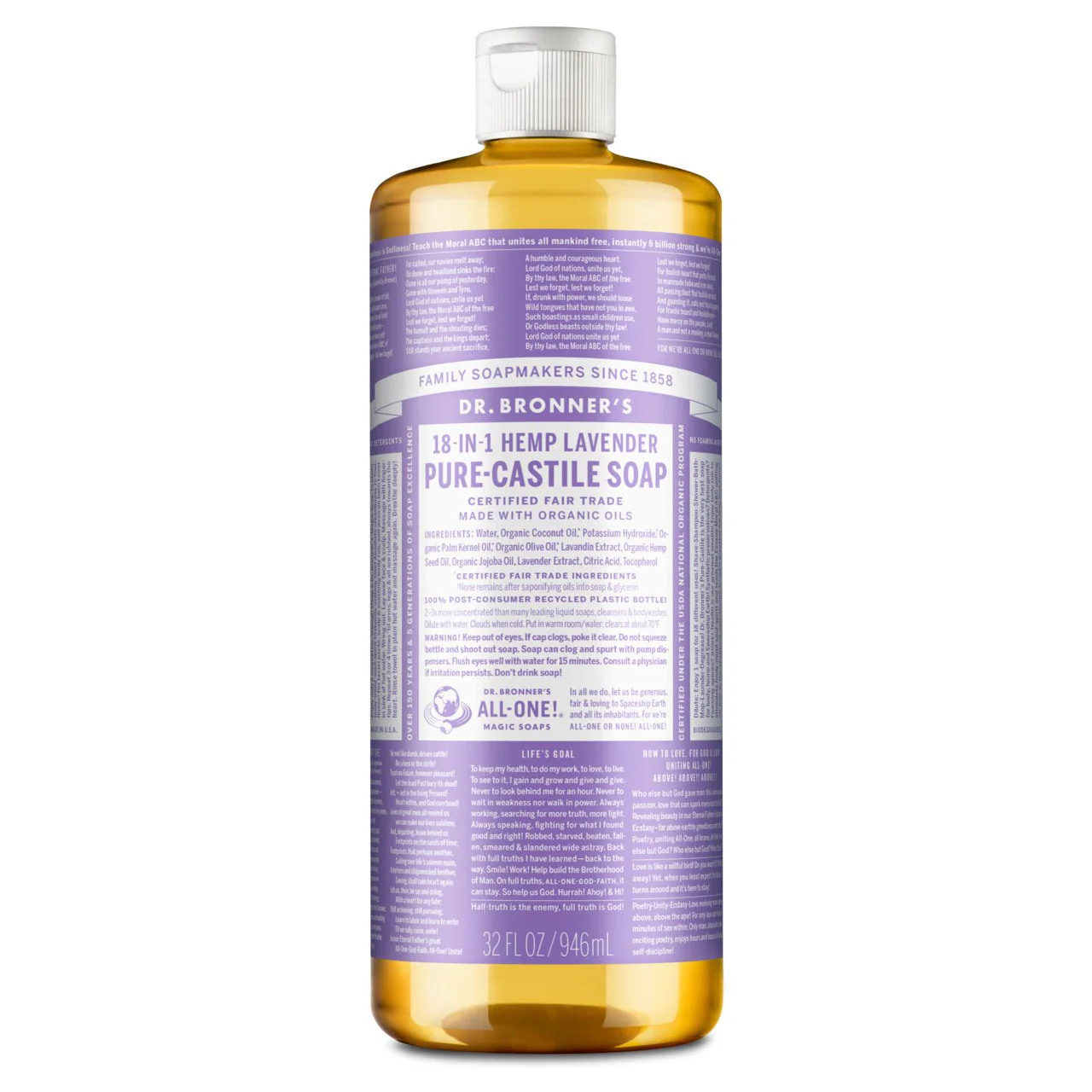 Dr. Bronner's Pure-Castile Liquid Soap - Lavender - Image 3