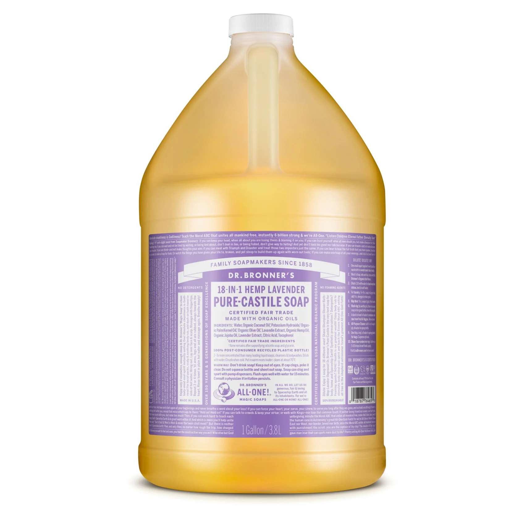 Dr. Bronner's Pure-Castile Liquid Soap - Lavender - Image 4
